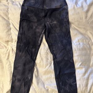 Black Tie-Dye Zyia Leggings